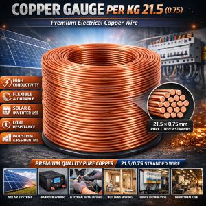 21.5 (0.75) COPPER GAUGE PER KG – Premium Electrical Copper Wire