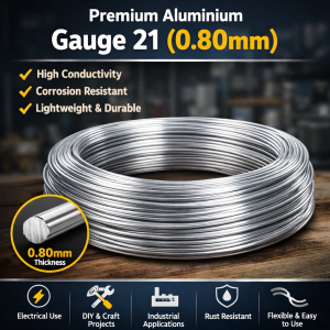 21 (0.80mm) Premium Aluminium Gauge Wire – Durable & Lightweight Industrial Cable